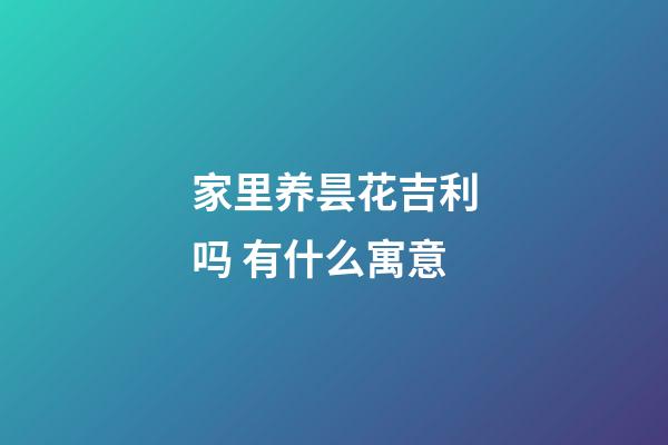 家里养昙花吉利吗 有什么寓意